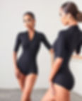 Thumbnail: BEE-Strong Classic Black Bodysuit (Bodysuit only, Skirt not included)