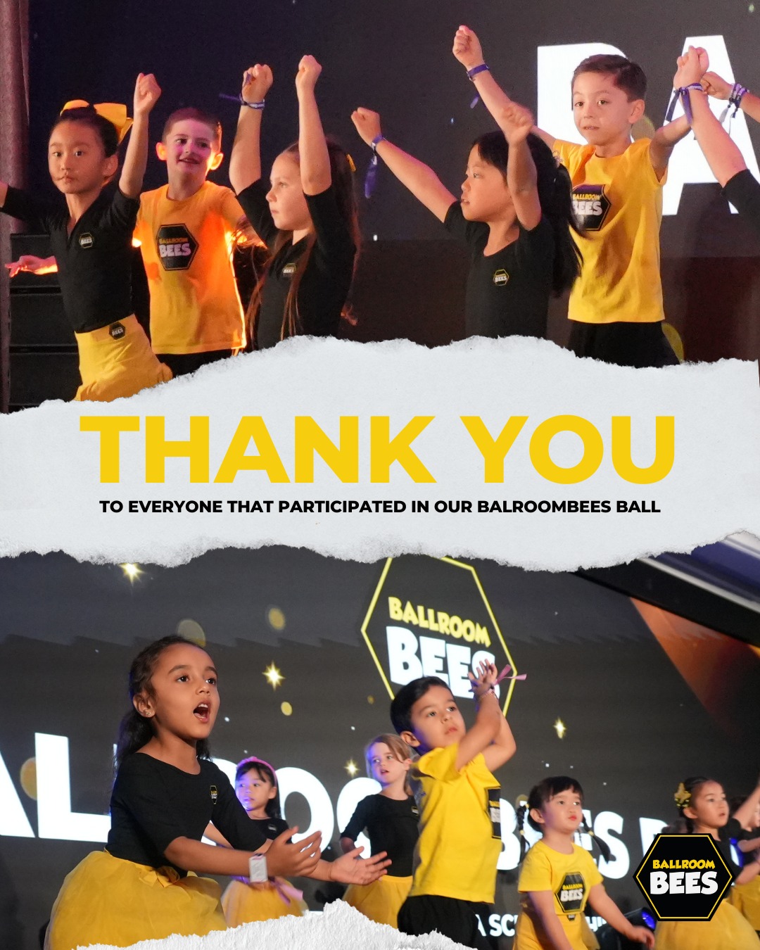 Thank you from the bottom of our hearts for making the BallroomBees Ball 2025 such a magical celebration.

Watching our students shine and dance their hearts out alongside their friends and teachers, was everything BallroomBees stands for: joy, confidence, and community. This ball is more than a show - it is a powerful reminder of what children can do when they are given the space to express themselves and be celebrated.

From the entire BallroomBees team -

Thank you to every one of you who clapped, cried, cheered, took photos, adjusted dance trousers and socks, and smoothed skirts in the hallway.

Thank you for filling the room with love, energy, and unwavering support for your little (and not-so-little!) dancers. Your children were brave, joyful, and had the best time on stage, and that is only possible because they feel encouraged and truly believed in at home.

Thank you for trusting us with your children, for being part of their BallroomBees journey, and for helping us grow this beautiful dance family together.

Stay tuned for MANY more pictures and videos coming soon!!!

#BallroomBees #BallroomBeesBall #BBB25