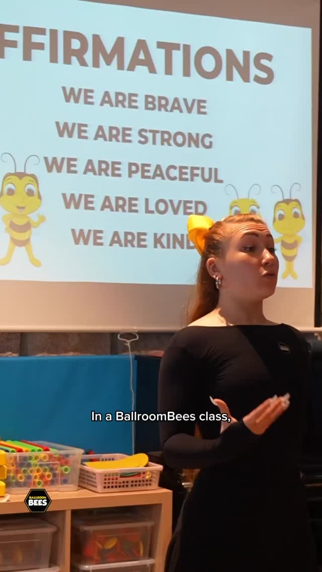 🐝✨ Miss Natasha sharing the BallroomBees Affirmation with our students - reminding them of who they are, both on and off the dance floor.

💛 We are brave.
💛 We are strong.
💛 We are peaceful.
💛 We are loved.
💛 We are kind.

These words help our students build confidence, self-belief, and respect for themselves and others - one step, one smile, and one affirmation at a time.

At BallroomBees, we’re proud to help our dancers bee-lieve in themselves 🐝✨

#BallroomBees #BeeLieveInYourself #PositiveAffirmations #ConfidentKids #DanceClass #KindnessAndConfidence #KidsDance
