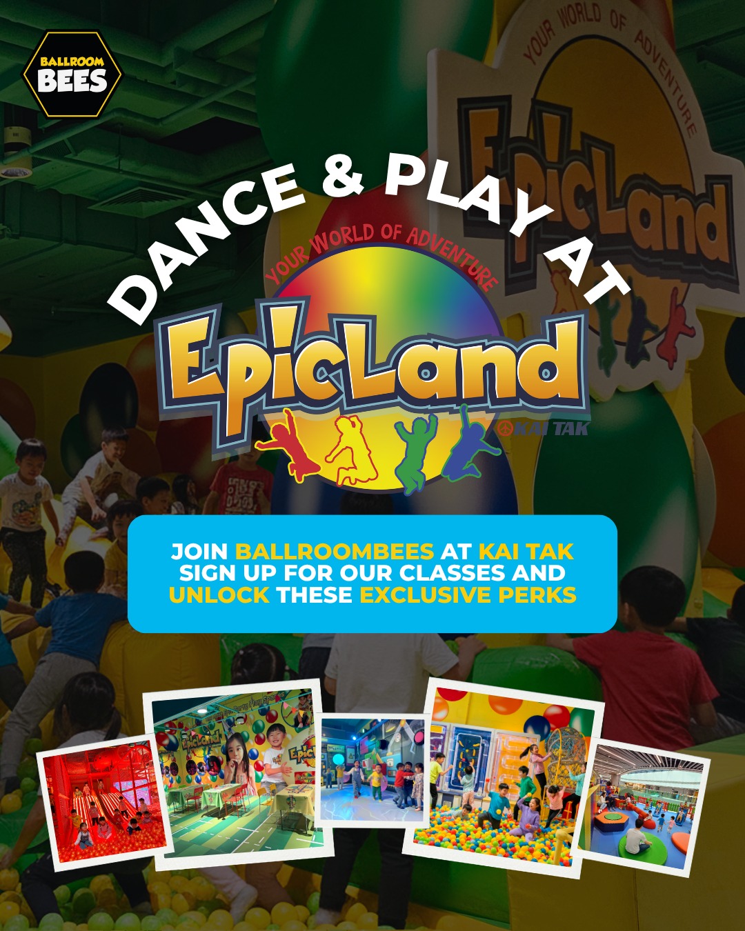 Big News, Kai Tak! 🐝✨
We are thrilled to invite you to join our NEW location in EpicLand Kai Tak!
We are so excited to bring our signature dance energy to this vibrant area. It’s the perfect spot for children to learn, grow, and of course - PLAY! 🎈🤸♂️
✨ EXCLUSIVE LAUNCH OFFER AT EPICLAND ✨
We have a very special offer for all students who register for our classes at EpicLand Kai Tak:
1 Hour FREE Play: Every registered BallroomBees student gets 1 hour of free play at EpicLand before or after each class!
Sibling Special: Want to bring the whole family? Siblings can play together for a special rate of just $120!
We can’t wait to see our dancers lighting up the floor... See you at EpicLand!
📅 Term 3 starts in April!
🔗 Link in bio to register now!
💌 Got questions? Send us a DM or WhatsApp us at +852 4622 3215!
#BallroomBees #EpicLand #KaiTak #NewLocation